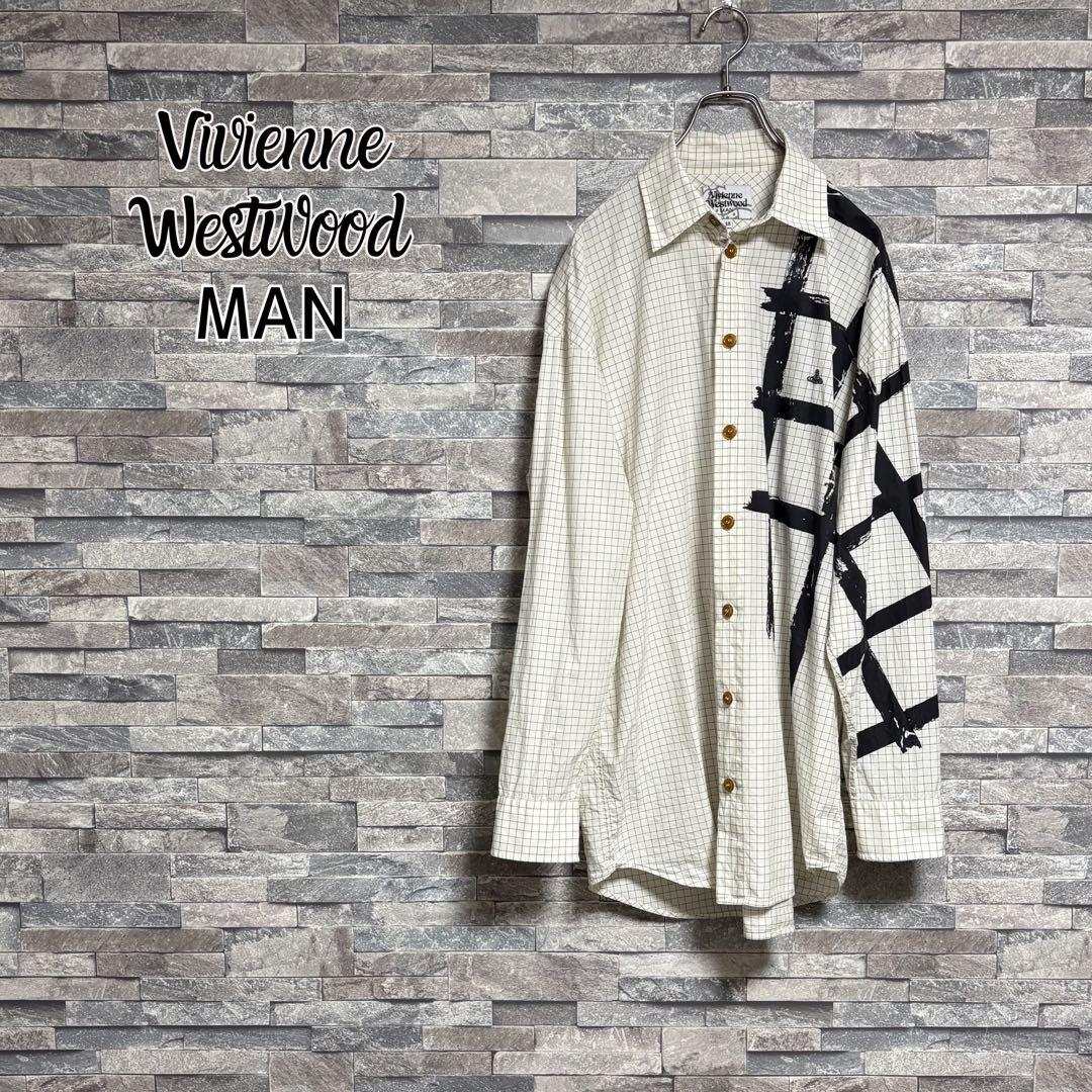 Vivienne Westwood Man Big Shape Painted GP Shirt IBR 48 #QY55JB