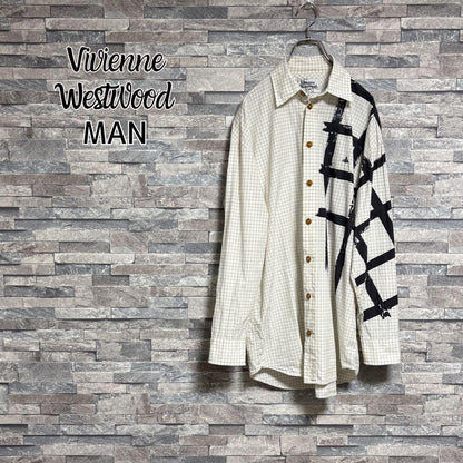 Vivienne Westwood Man Big Shape Painted GP Shirt IBR 48 #QY55JB