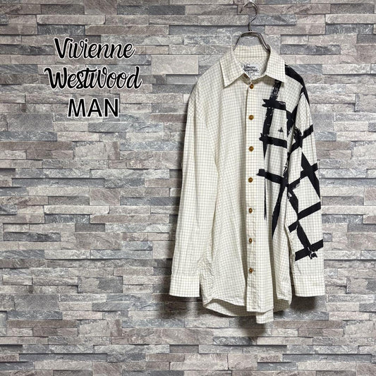 Vivienne Westwood Man Big Shape Painted GP Shirt IBR 48 #QY55JB