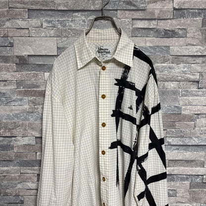 Vivienne Westwood Man Big Shape Painted GP Shirt IBR 48 #QY55JB