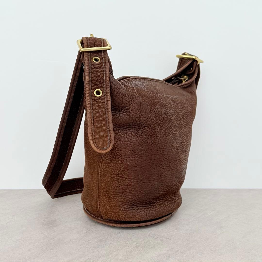 Old Coach Helen's Legacy Nubuc Duffel M Brown Nubuck Leather #QYJ3B7