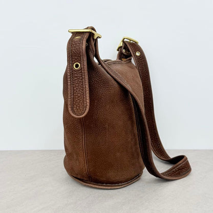 Old Coach Helen's Legacy Nubuc Duffel M Brown Nubuck Leather #QYJ3B7