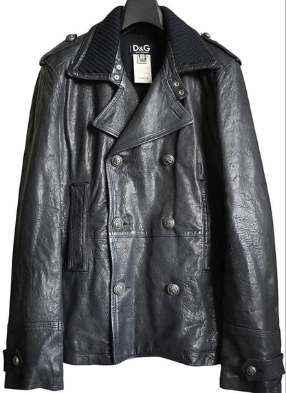 DOLCE&GABBANA leather coat #QY2SRN