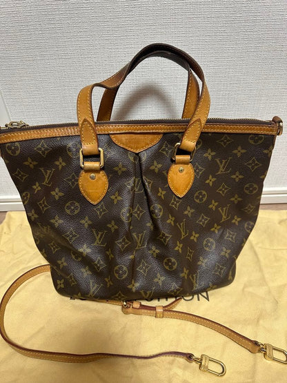 LOUIS VUITTON Monogram Canvas 2WAY Handbag Brown Shoulder Strap Charm #QY4458