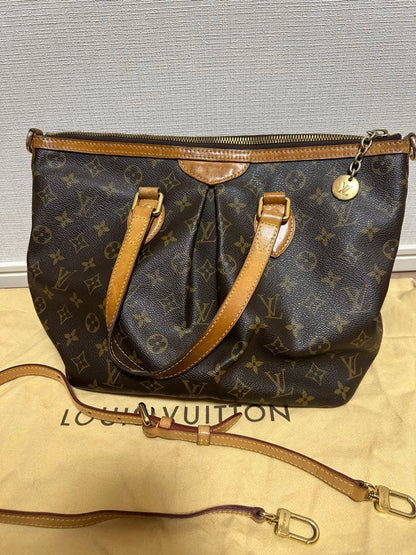LOUIS VUITTON Monogram Canvas 2WAY Handbag Brown Shoulder Strap Charm #QY4458