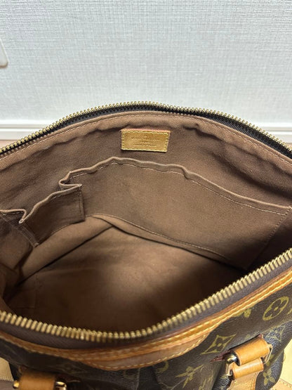 LOUIS VUITTON Monogram Canvas 2WAY Handbag Brown Shoulder Strap Charm #QY4458