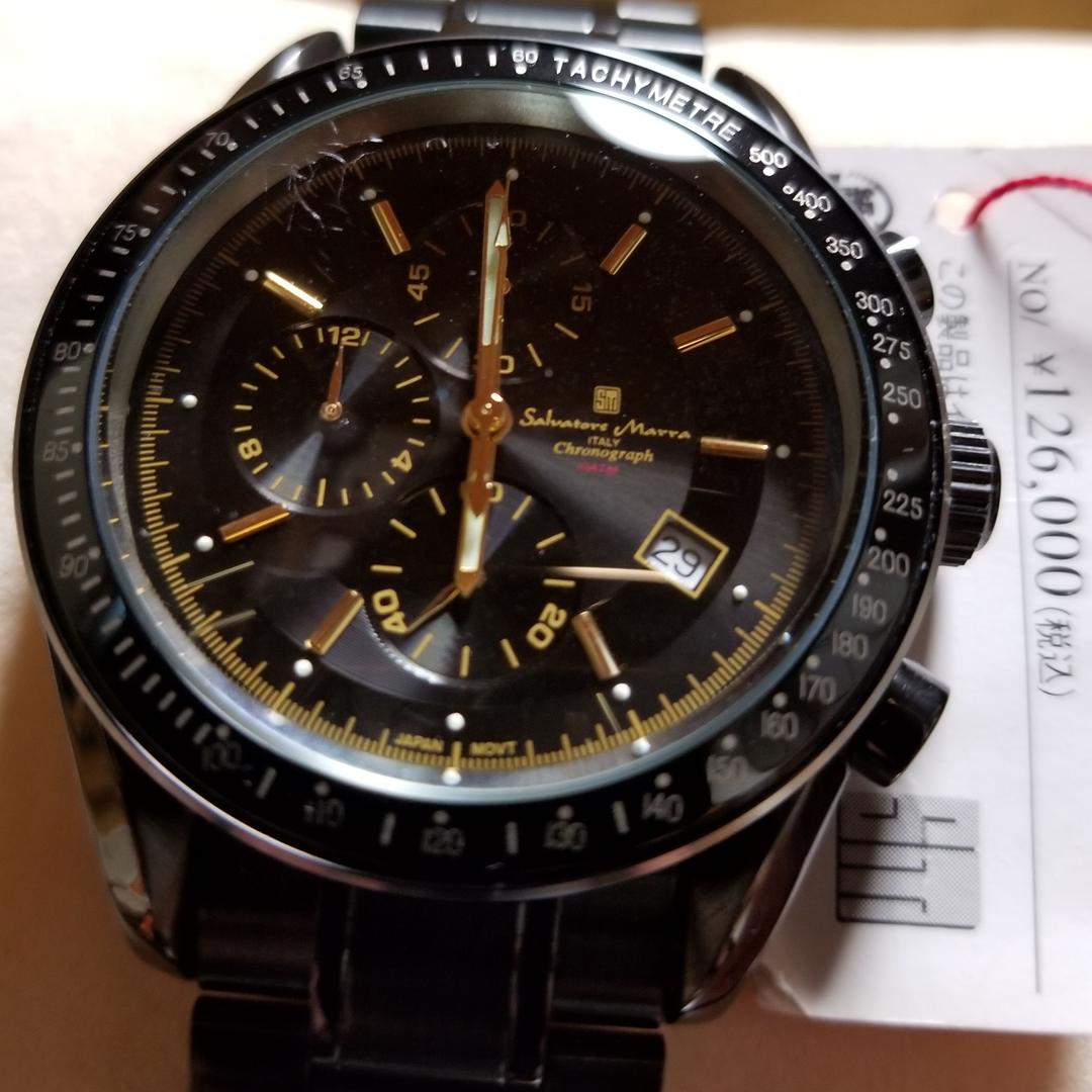 Full black IP coating with center chronograph. Production model. #QY43ST