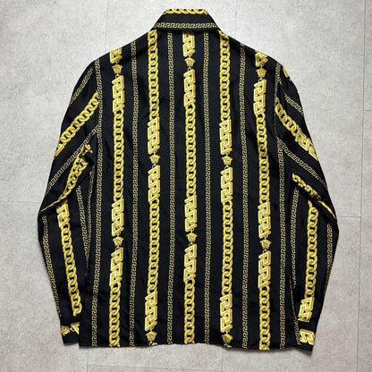 Versace Chain Silk Button Up Shirt #PGBD3Z
