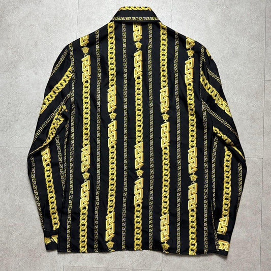 Versace Chain Silk Button Up Shirt #PGBD3Z