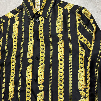 Versace Chain Silk Button Up Shirt #PGBD3Z