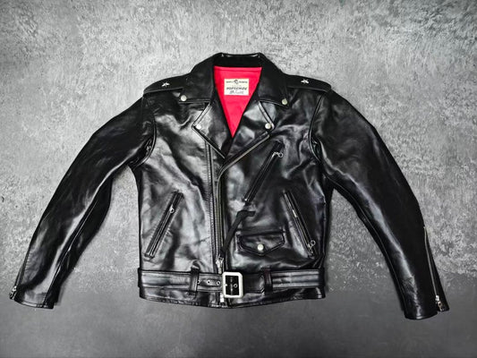 Marlon Brand One Star Double Rider Jacket, Durable, Size 2XL #QYDB0L
