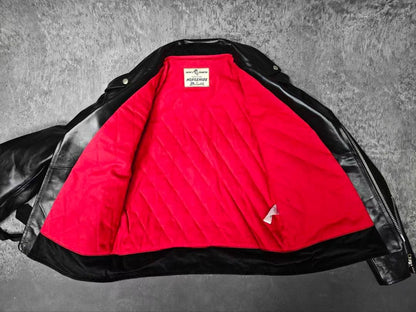 Marlon Brand One Star Double Rider Jacket, Durable, Size 2XL #QYDB0L
