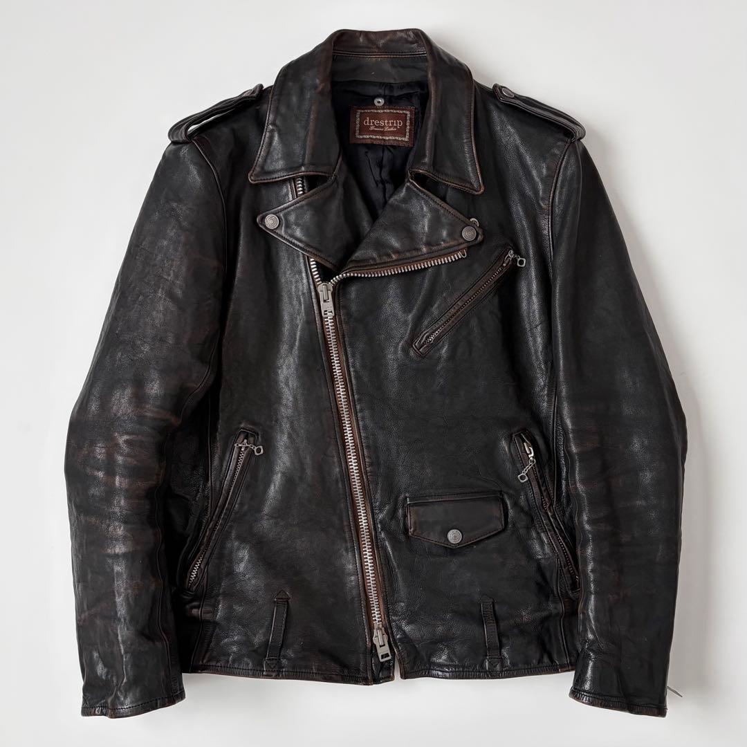 Brown core drestrip rider jacket 2 dresstrip leather black #QYA2XP