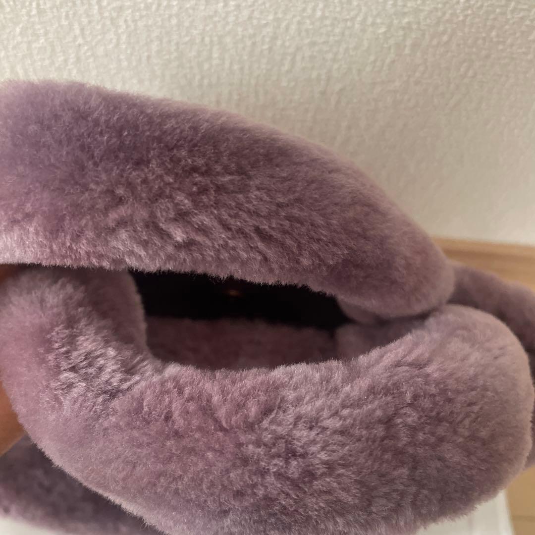 COACH Purple Shearling Fur 2-Way Tote Shoulder Bag #QY85HL