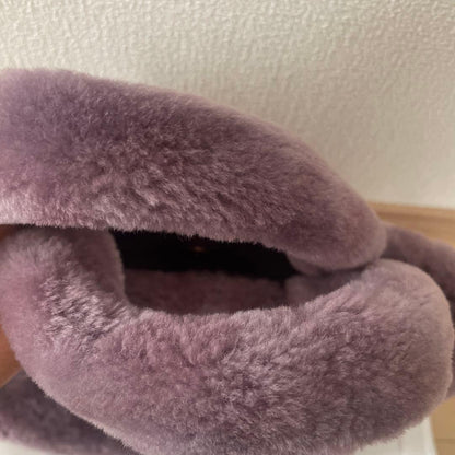COACH Purple Shearling Fur 2-Way Tote Shoulder Bag #QY85HL
