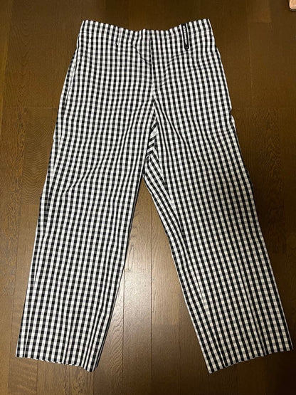 Burberry 20SS Wide-leg Pants, Size 46, Gingham Check #QY85KS