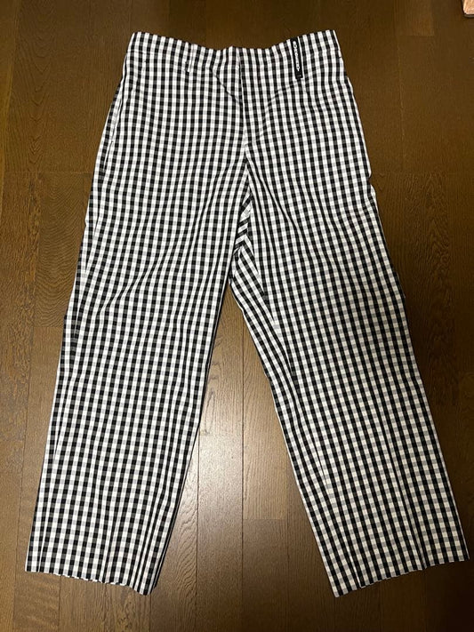 Burberry 20SS Wide-leg Pants, Size 46, Gingham Check #QY85KS