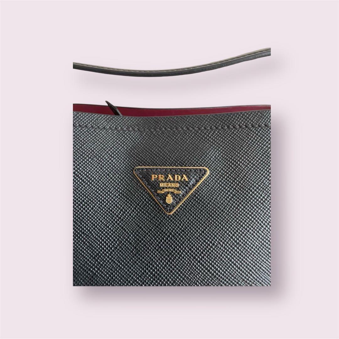 PRADA PRADA Bag Black 2-Way Saffiano Matinee #QY69JF