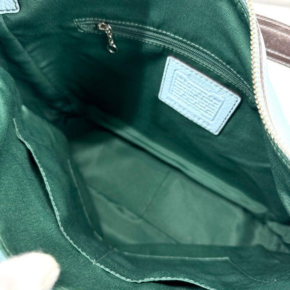COACH Shoulder Handbag Blue Leather Mint #QY7ZXI