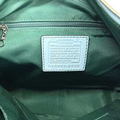 COACH Shoulder Handbag Blue Leather Mint #QY7ZXI
