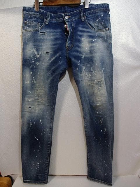 DSQUARED2 Dsquared Skater Crushed Denim 50 #QY5MAX