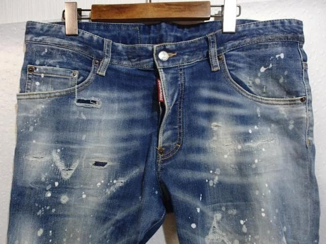 DSQUARED2 Dsquared Skater Crushed Denim 50 #QY5MAX