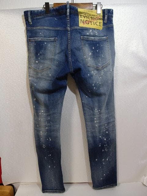 DSQUARED2 Dsquared Skater Crushed Denim 50 #QY5MAX