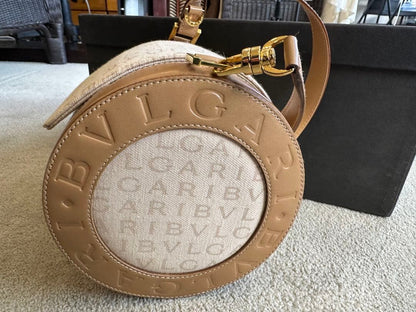 BVLGARI cylindrical handbag in beige #QYAB4G