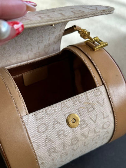 BVLGARI cylindrical handbag in beige #QYAB4G