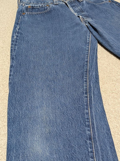80s Levi's 501 Red Selvedge Vintage Denim Valencia Made in USA #QY0W44