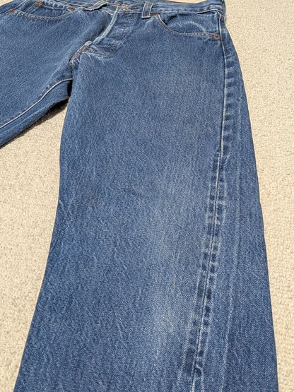 80s Levi's 501 Red Selvedge Vintage Denim Valencia Made in USA #QY0W44