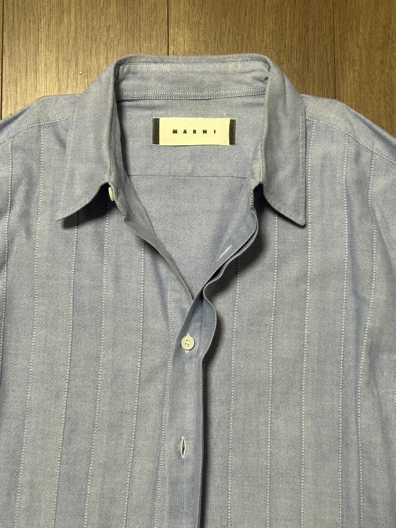 MARNI Hidden placket cotton shirt #QYAALM