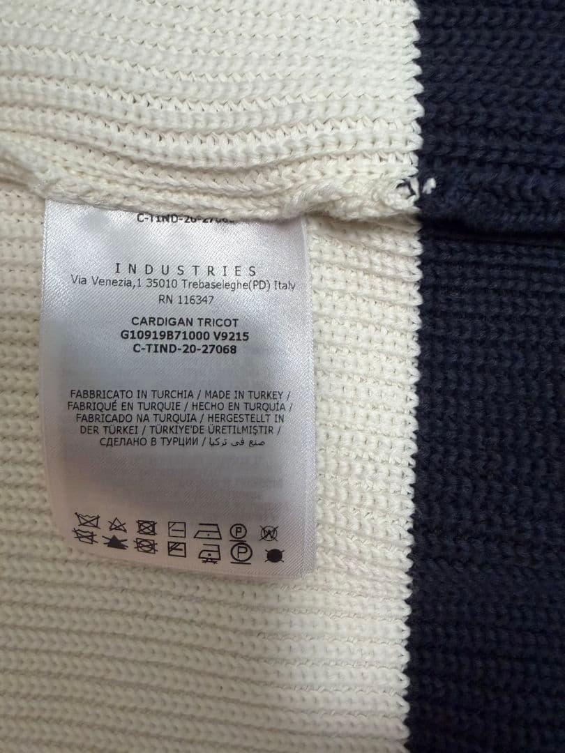 Moncler knit hoodie, navy and white, size M #QYHDGB