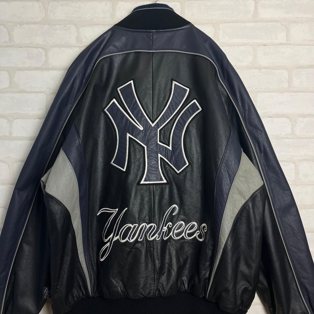 New York Yankees MLB NY Stadium Leather Jacket, Size L #QY98CA