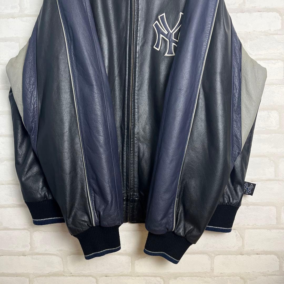 New York Yankees MLB NY Stadium Leather Jacket, Size L #QY98CA