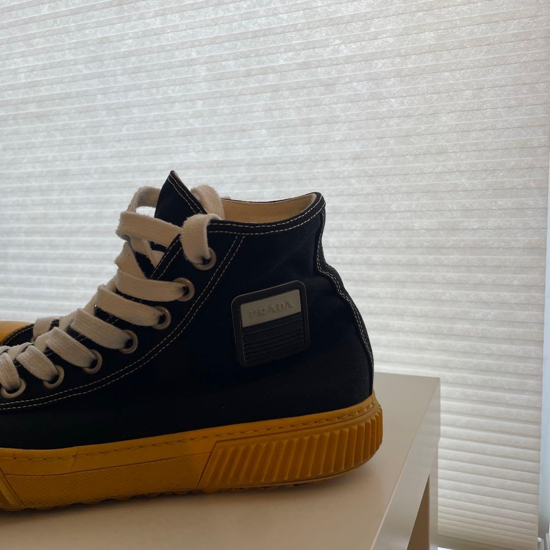 archive18ss PRADA Canvas High Sneakers #QY85K9