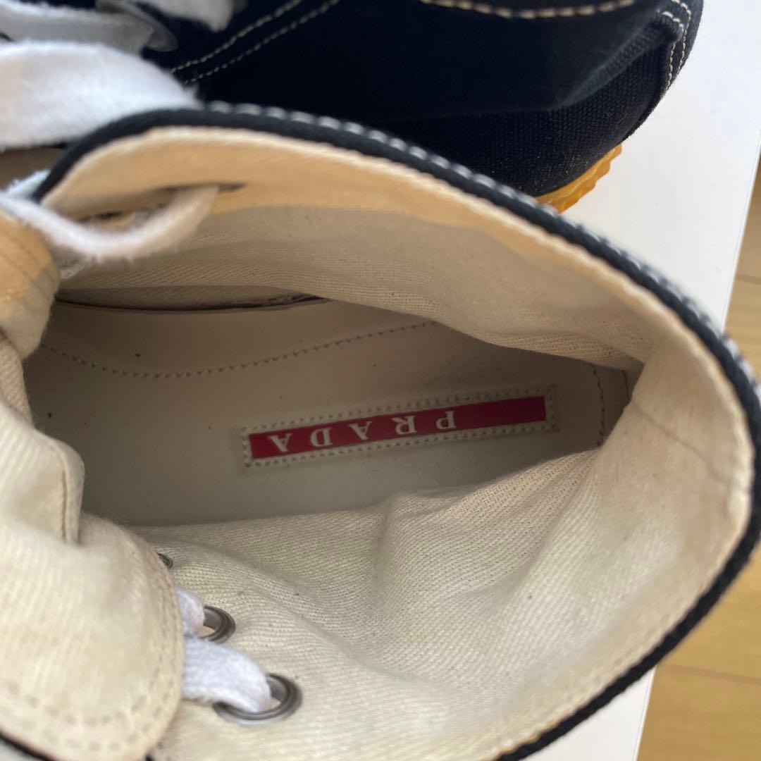 archive18ss PRADA Canvas High Sneakers #QY85K9