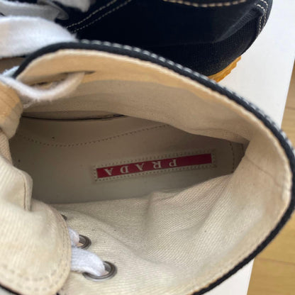 archive18ss PRADA Canvas High Sneakers #QY85K9
