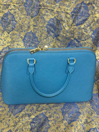 PRADA Blue Saffiano Leather Handbag #QY5TN0