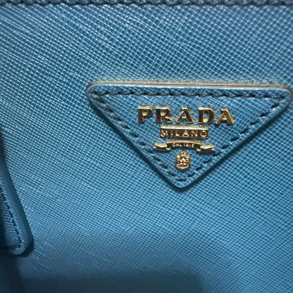 PRADA Blue Saffiano Leather Handbag #QY5TN0