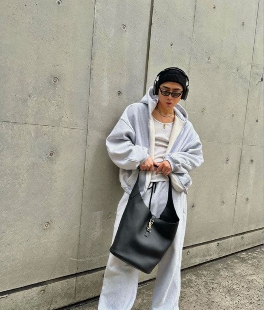 ALEXANDER WANG OVERSIZED HOODIE GRAY M #QYGY1K