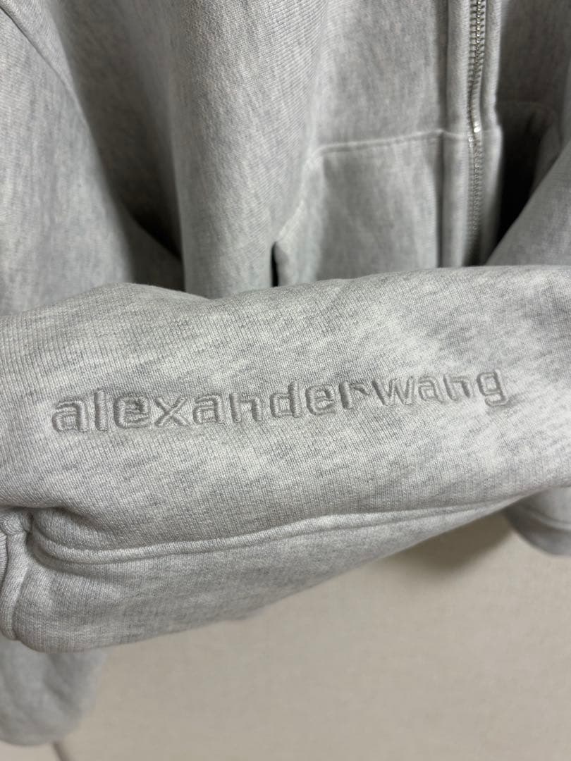 ALEXANDER WANG OVERSIZED HOODIE GRAY M #QYGY1K