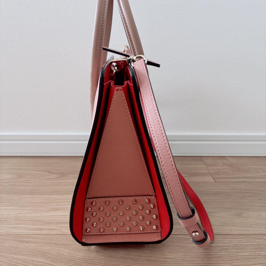 Christian Louboutin Red Studs Shoulder Bag Used Mint #QYEKS5