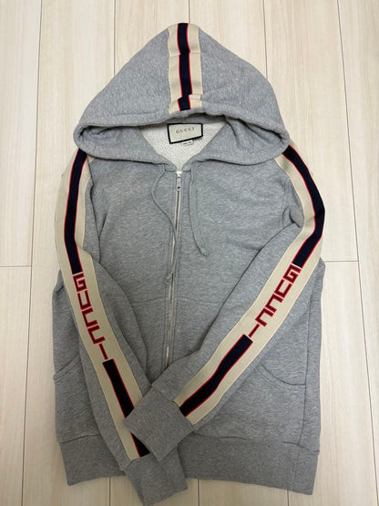 GUCCI Grey Hoodie XS with Tiger Embroidery #QY0VL3