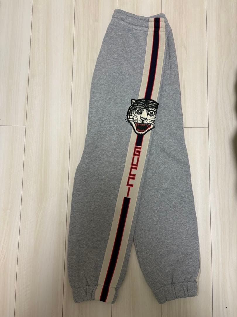 GUCCI Grey Hoodie XS with Tiger Embroidery #QY0VL3
