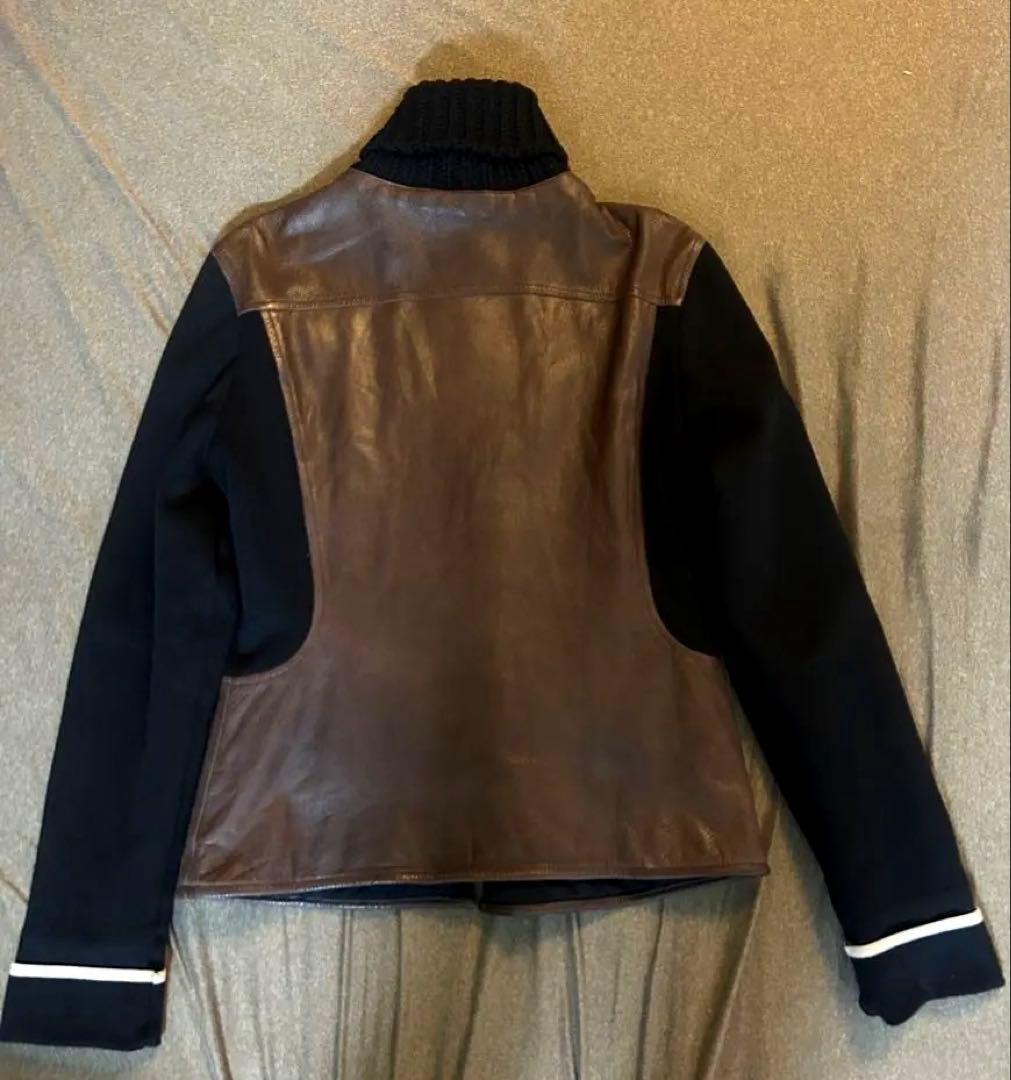 PRADA sport brown leather jacket #QYL07X