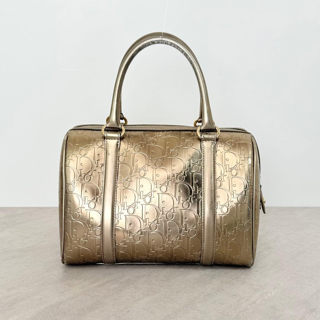 Christian Dior Ultimate Mini Boston Trotter Metallic Metallic Gold #QY2DO1