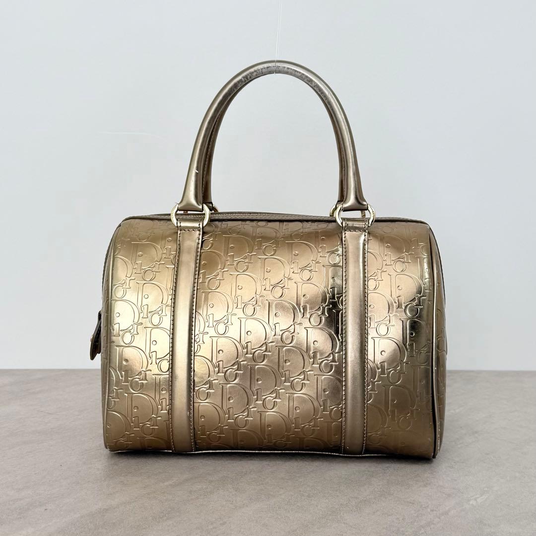 Christian Dior Ultimate Mini Boston Trotter Metallic Metallic Gold #QY2DO1