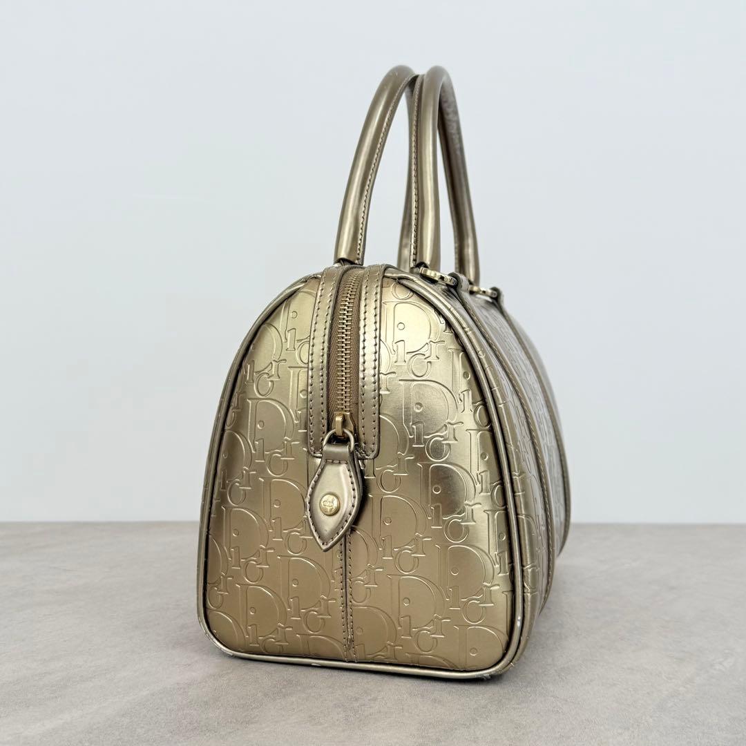 Christian Dior Ultimate Mini Boston Trotter Metallic Metallic Gold #QY2DO1