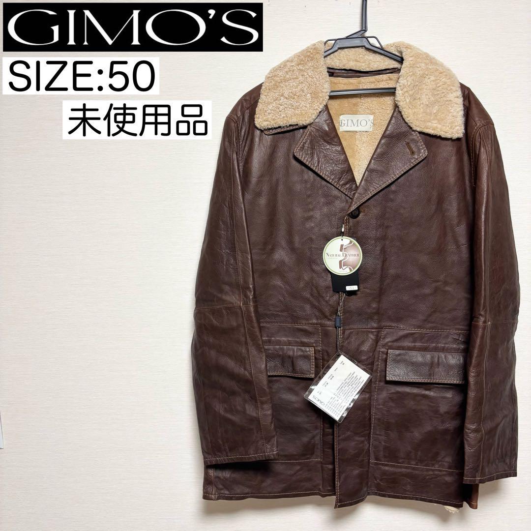 GIMO'S Italian-made lamb leather shearling coat #QYKDJR